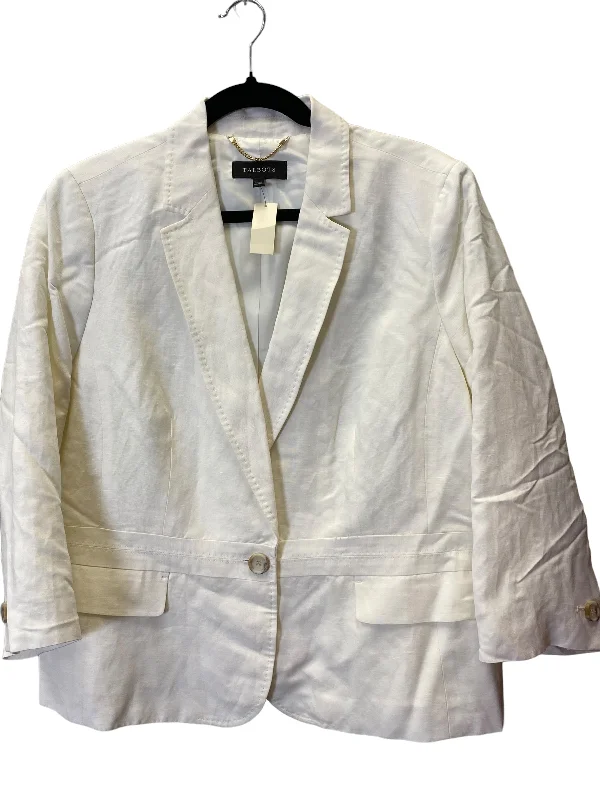 Blazer By Talbots In Cream, Size: Xl Women's Professional Jacket