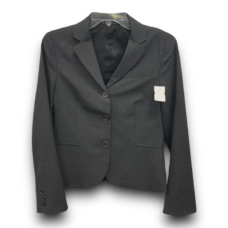Blazer By Theory In Grey, Size: S Women's Custom Jacket