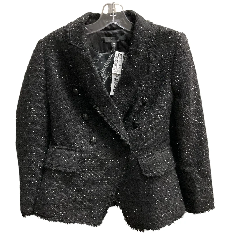 Blazer By White House Black Market In Black, Size: 4petite Linen Women's Suit