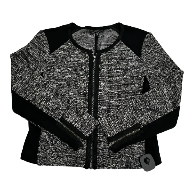 Blazer Designer By Eileen Fisher In Black & Grey, Size: S Women's Classic Blazer