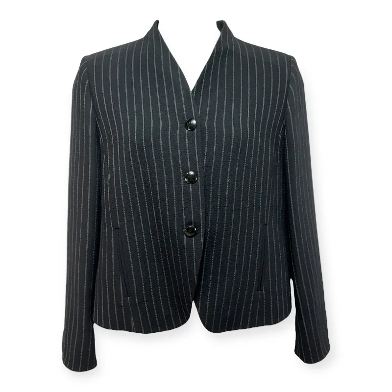 Blazer Luxury Designer By Armani Collezoni In Striped Pattern, Size: 16 Fashion Women's Blazer