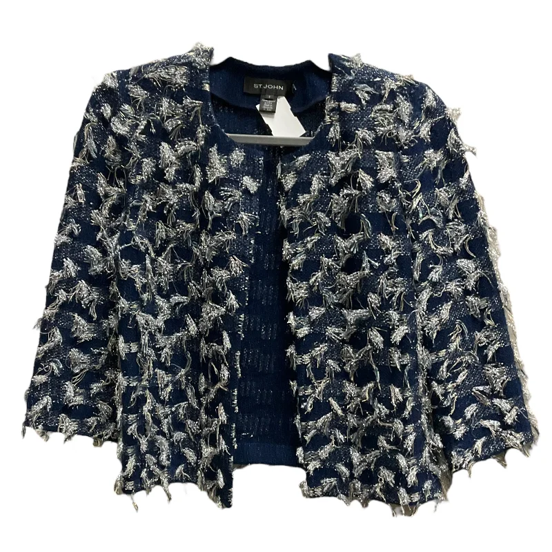 Blazer Luxury Designer By St John Collection In Navy, Size: 2 Women's Vintage Jacket