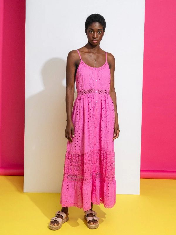 SMF: Embroidered long dress Elegant Long Evening