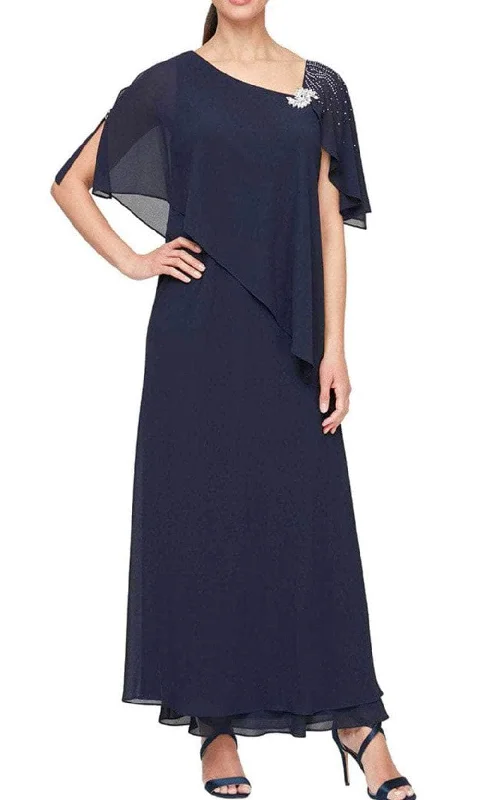 Alex Evenings - 8192003 Chiffon Cape Dress Tunics Prom sequined