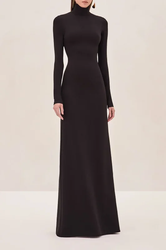 Fenix Long Dress | Black Tunics Leisure comfortable