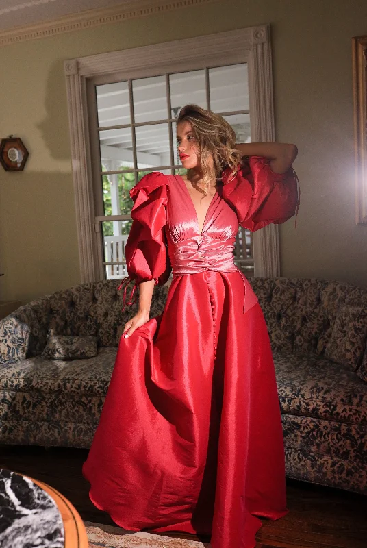 FR Zafiro Long Dress Pink Tunics Satin smooth