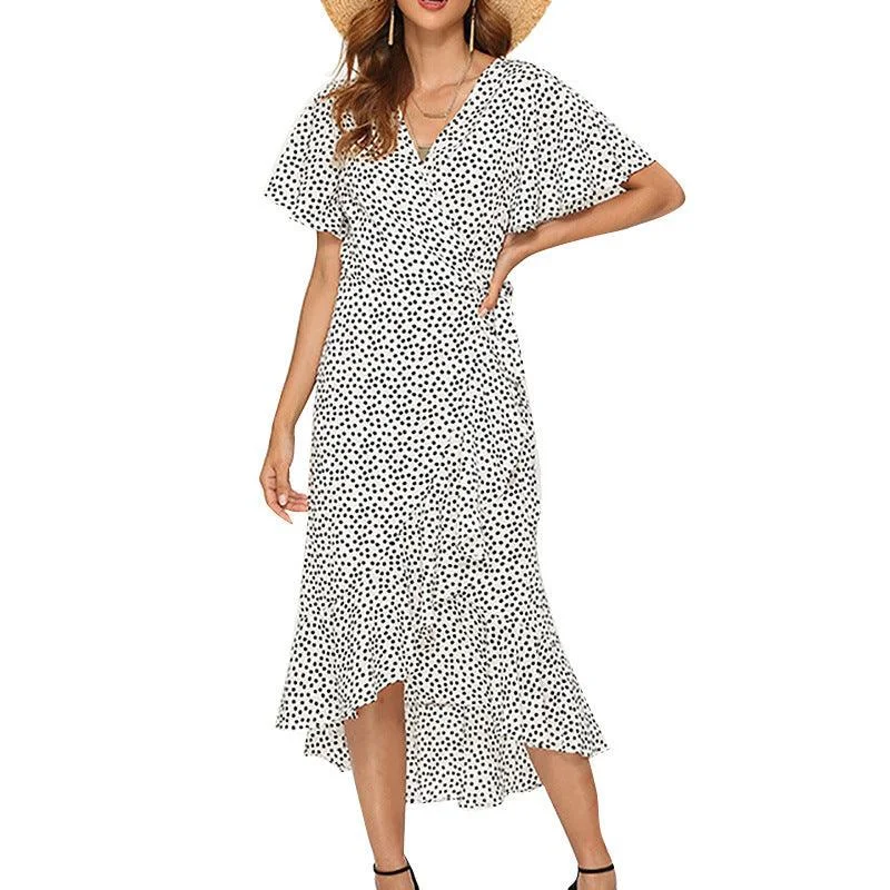 Printed Chiffon Dress Women Long Dresses Tunics Brand named
