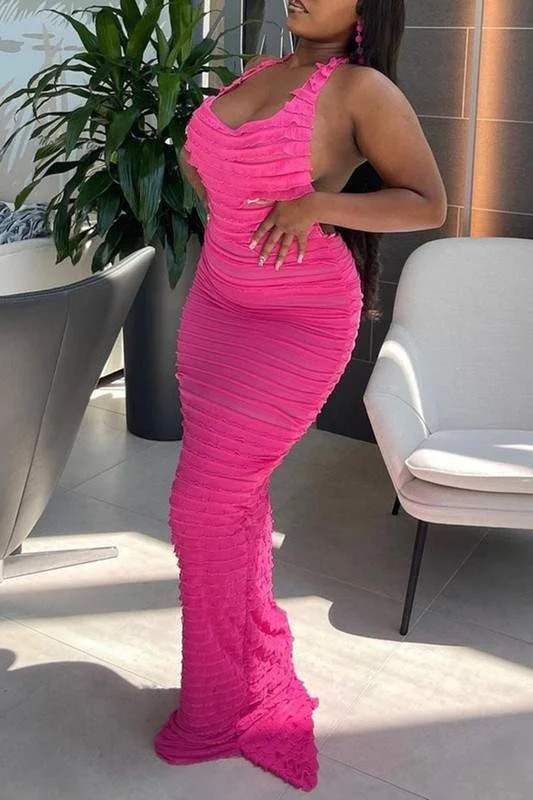 RUFFLES MAXI LONG DRESS Tunics Stylish elegant