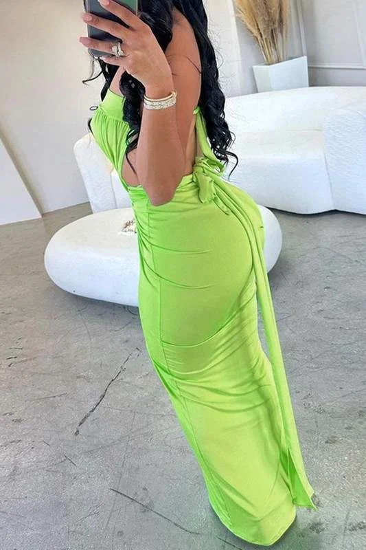 STRAPLESS MAXI LONG DRESS Tunics Sophisticated sleek