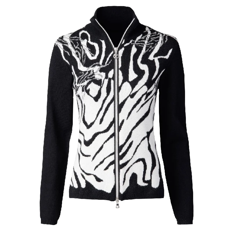 Daily Sports Romilly Cardigan Black Womens Full Zip Golf Sweater Satin Blend Silk Blend Wool Blend Daily Sports Romilly Cardigan Black Womens Full Zip Golf Sweater Satin Blend Silk Blend Wool Blend