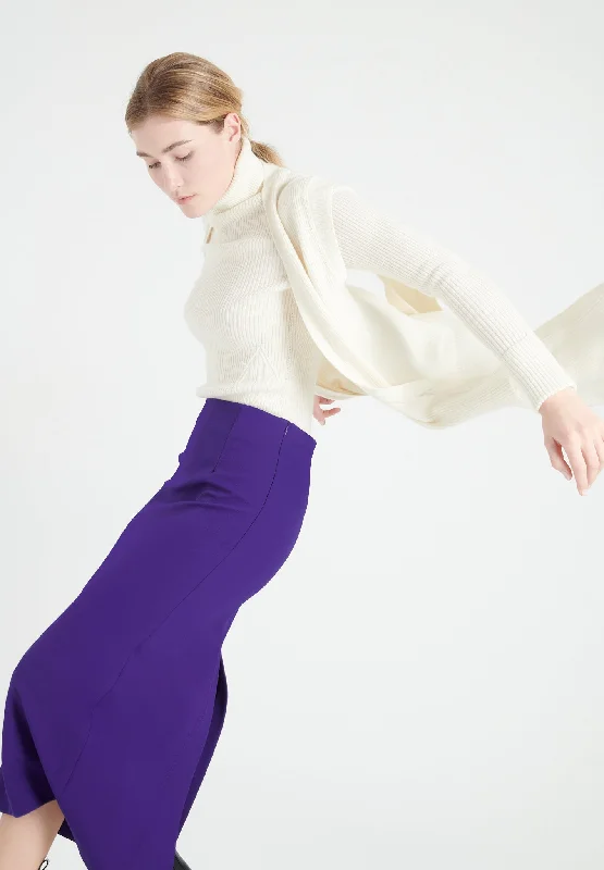 MIA 6 Long cardigan sans manches en cachemire à mailles côtelées blanc écru Thin Thick Dense MIA 6 Long cardigan sans manches en cachemire à mailles côtelées blanc écru Thin Thick Dense