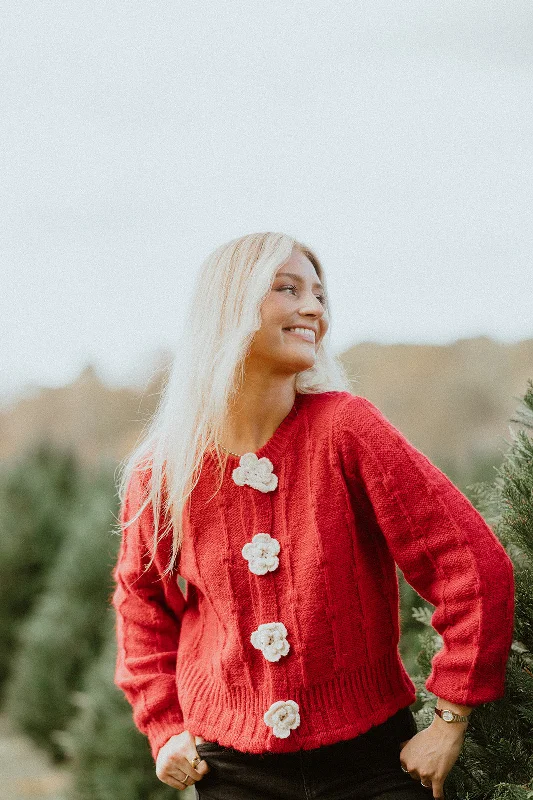 Scarlett Cardigan Solid Print Embellished
