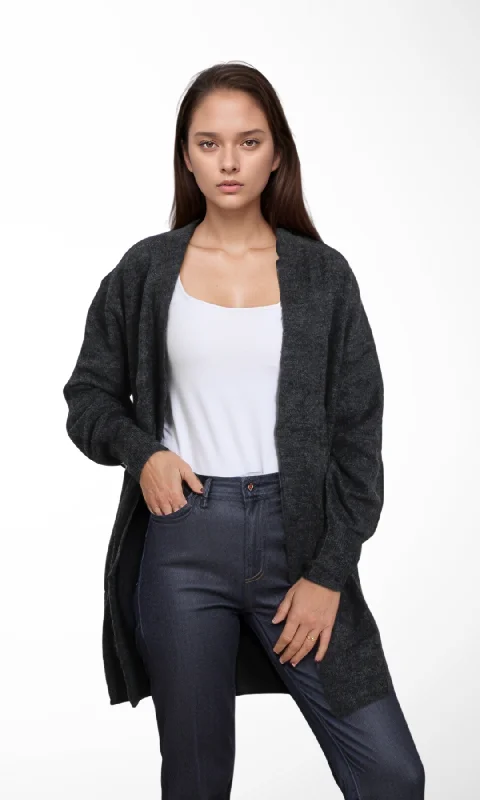 Women Wool Cardigan Patchwork Embroidered Appliqued