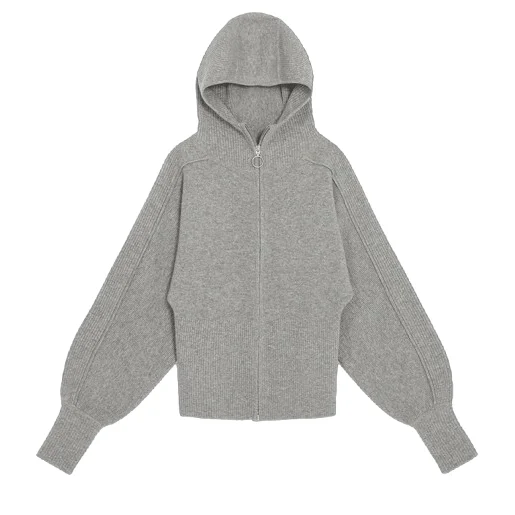 BUBBLE ZIP UP CARDIGAN Embroidered Appliqued Beaded