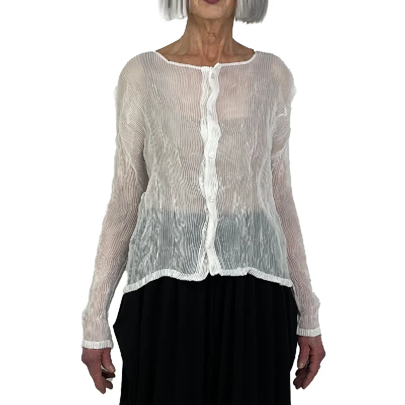 CHIFFON TWIST 2 BK/WT-48 CARDIGAN Terry Terry Cloth Terry Knit
