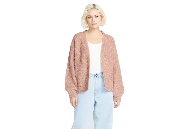 ECOSTONE BEACH CARDIGAN Notch Collar Peter Pan Collar Cowl Neck