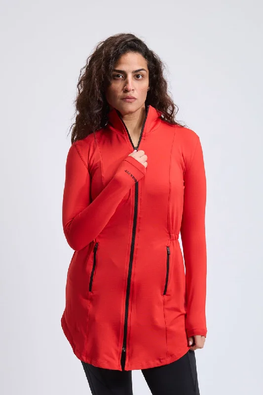 Flame Scarlet Sports Cardigan Polka Dot Checkered Tartan