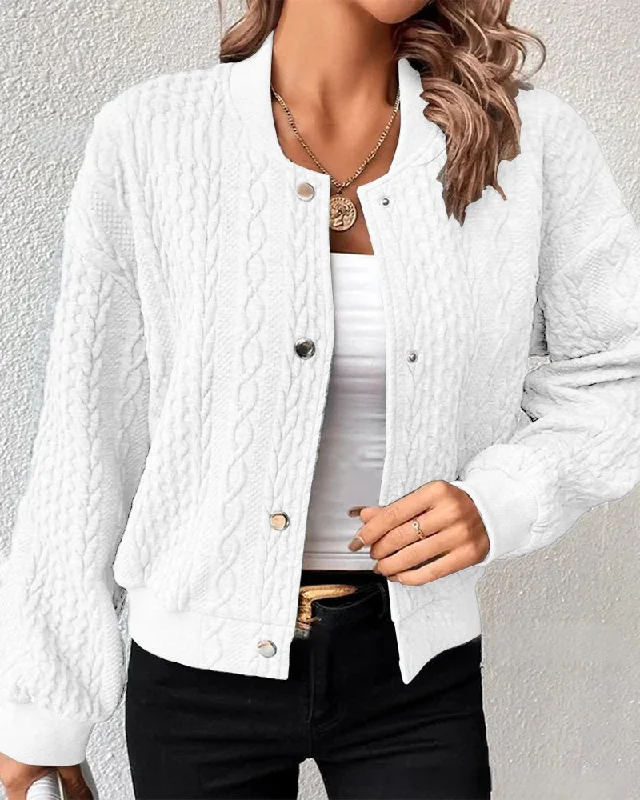 CLAIRE | ELEGANT CARDIGAN Zippered Front Buttoned Front Snap Front