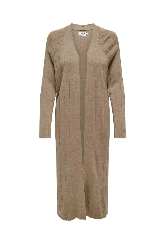 ONLY TESS LS LONG OPEN CARDIGAN Handmade Hand-knitted Hand-woven