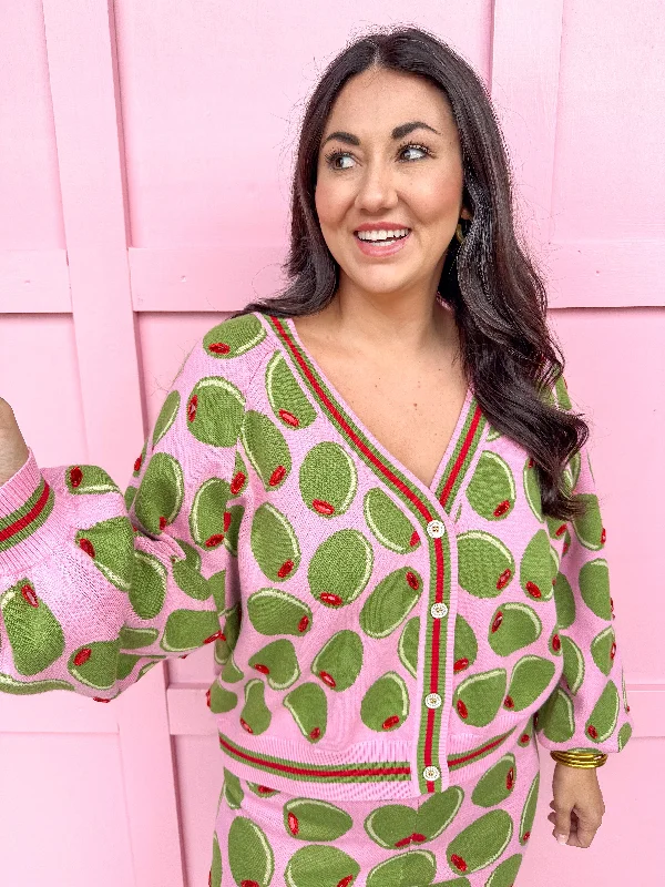 QUEEN OF SPARKLES | Pink Olive Cardigan Nylon Fabric Polyester Fabric Spandex Fabric QUEEN OF SPARKLES | Pink Olive Cardigan Nylon Fabric Polyester Fabric Spandex Fabric