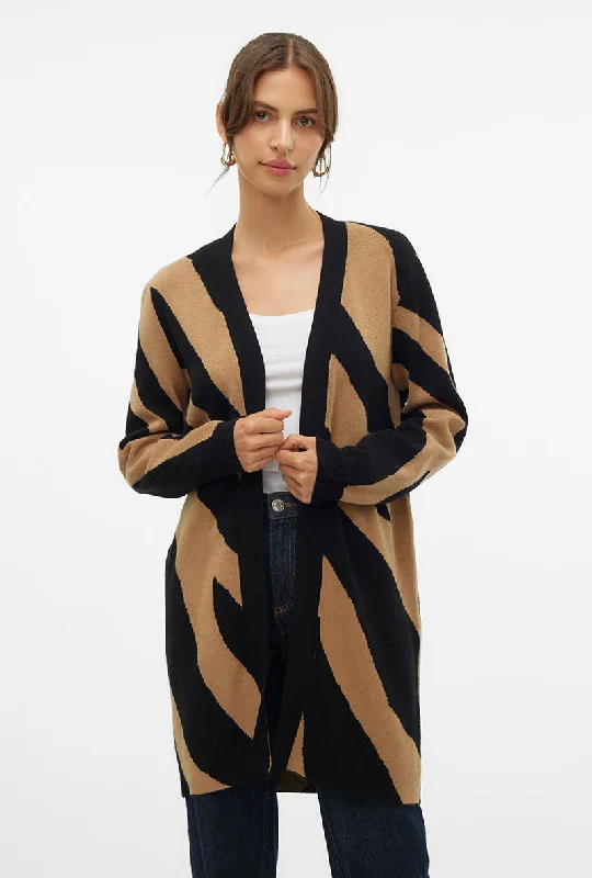 VERO MODA NANCY LS OPEN CARDIGAN Glossy Satin Silk