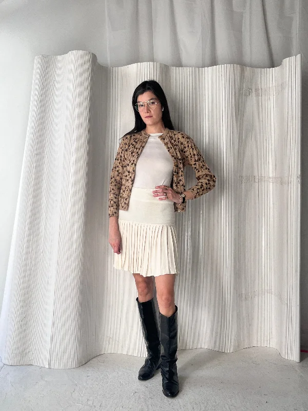 Vintage Floral Cardigan Wool Cardigan Cotton Cardigan Cashmere Cardigan