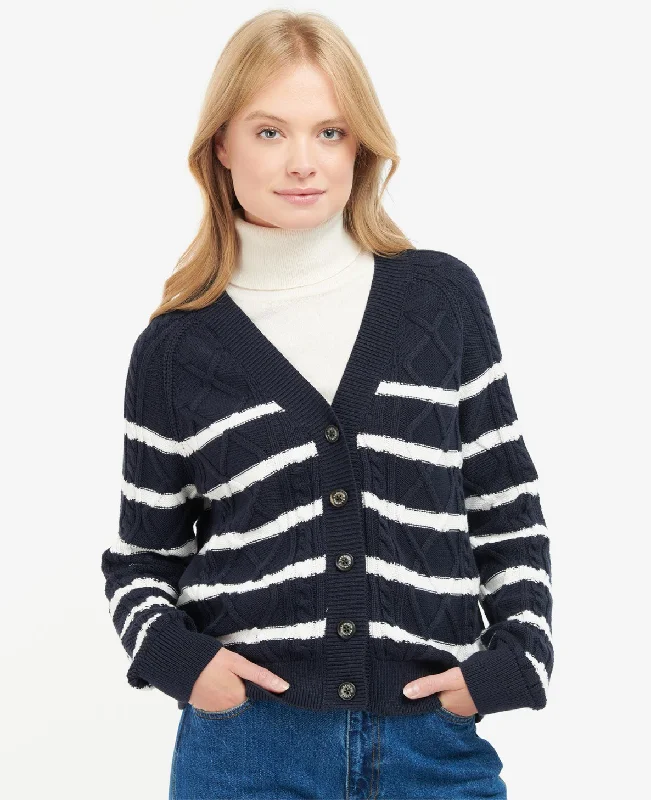 Barbour Women's Nahla Cardigan Striped Floral Plaid